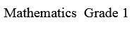 Mathematics  Grade 1